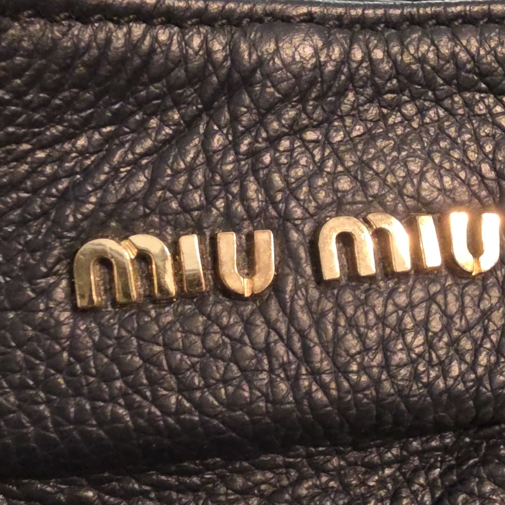 AUTHENTIC PRADA MIU MIU VINTAGE GRANDE SWIRL LEATHER SATCHEL PURSE HANDBAG - Picture 11 of 16